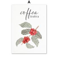 Elegantiškas kavos, kofeino, kakavos puodelis Nordic plakatai ir spaudiniai Sienų menas Drobės tapyba Sieniniai paveikslai Virtuvei Siurrealizmas Dekoras A4 21x30cm No Frame