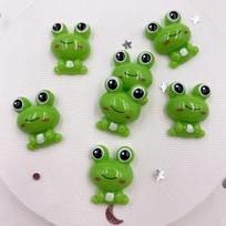 Resin Kawaii Spalvinga 3D žalia varlė, plokščiadėžė kabošono akmuo, 30 vnt. iškarpų knygelė „pasidaryk pats“ namų dekoracijos, figūrėlės žalia