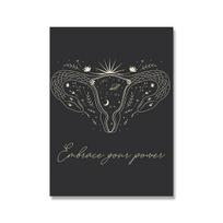 Boho Feminist Pagan Mantra Wiccan Wall Art Plakato Spaudinys Abstraktus Gyvatės Mergaitės Kūno Vargonų Drobės Tapyba Svetainės namų dekoras 21cm×30cm NoFrame