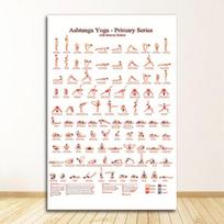 Merginų kūno rengybos dovanos Sporto salės menas Tapyba Dekoracija Aštangos pirminės serijos jogos plakatai Drobės meno spaudiniai Jogos kambario sienų meno dekoras 21cm×30cm NoFrame
