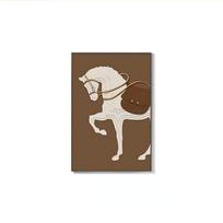 Horse Animals Minimalist Painting Canvas Art Print Posters Horse Pictures Wall Home Decoration Painting for Living Room Bedroom 21cm×30cm NoFrame