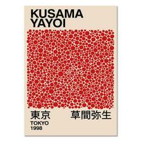 Yayoi Kusama parodos plakatai ir spaudiniai galerija sienų menas paveikslų muziejus modernus drobės paveikslas Šiaurės šalių svetainės dekoravimas 21cm×30cm NoFrame