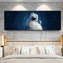 Peizažas Kosmosas Kosmonautas Planeta Drobės Tapyba Plakatai ir Spaudiniai Sienų Menas Paveikslai Vaikų Kambarys Namų Dekoras Be Rėmo 20*40cm