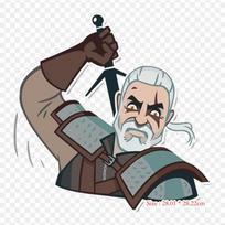 Geraltas iš Rivia The Witcher 3 Wild Hunt Telegram Lygintuvas ant šilumos perdavimo spausdinimo Vinilo lopai Lipdukas drabužiams „Pasidaryk pats“ aplikacijos, plaunamos pleistrai black