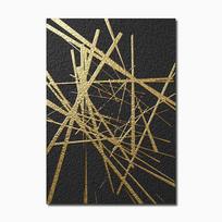 Abstraktus geometrinis drobės plakatas Auksinės ir juodos sienos tapybos plakatai ir spaudiniai Sienų nuotraukos svetainės namų dekoravimui 21x30cm No Frame gray