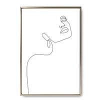 Abstraktus Minimalistinis Damos Linijų Drobės Paveikslas Skandinaviškas Sienų Menas Figūros Kūno Plakatas ir Spaudas Modernūs Paveikslai Svetainės Dekorui 21*30cm
