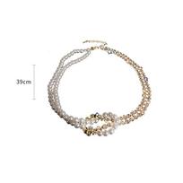Korėjos stiliaus „Choker“ karoliai moterims Trumpos grandinėlės karoliai „Statement Jewelry“. 1