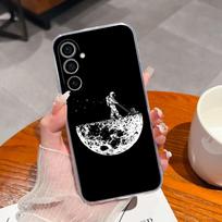 Samsung S22 S23+ Ultra S20 S21 FE S10 S6 S7 edge+ Case Fashion Atsparus smūgiams Girl Astronaut Skaidrus Minkštas silikoninis TPU, skirtas Galaxy Note5 buferiui Samsung Note10 lite