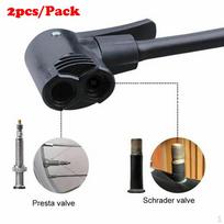 2 Pieces Universal Bicycle Tire Inflator for Presta and Valves Black