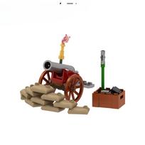 Viduramžių patranka, dviratis pistoletas, statybinis žaislas