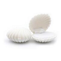 Shell Velvet Papuošalų dėžutė Vestuvinio žiedo dėžutė Auskarams Karoliams Apyrankei Dovanų dėžutė JK balta