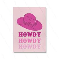 Cowgirl Poster 3 Set Pink Temptation Rodeo Canvas Print Retro Style Howdy Boots Trendy Dorm Wall Art Painting Room Home Decor 21x30cm No Framed