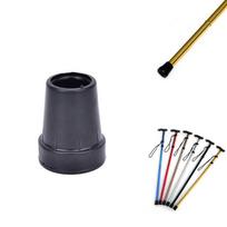 19 Mm vaikščiojimo lazda, ramento trinkelė, guminė, tvirta, apačia A black