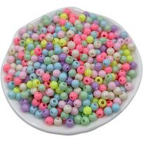 Hanmade Round 4-14mm Candy Color Fashion 30-500Pcs DIY Jewelry Accessories Bracelet Making for Necklace Loose Beads 4mm about 500pcs įvairiaspalvis