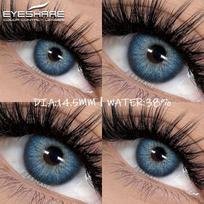 EYESHARE Nauji spalvoti kontaktiniai lęšiai akims 1 pora Rudos spalvos lęšiai Madingi mėlynų akių lęšiai Pilki vyzdžiai Žalių akių lęšiai Metiniai