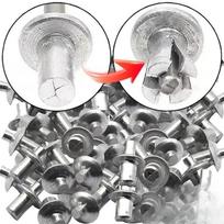200/10 vnt. Aliuminio lydinio plėtimosi kniedės Kalami plėtimosi vinys Galvutę praduriančios kniedės Kalamos tipo sriegikliai Tvirtinimo elementai 10pcs 7mm