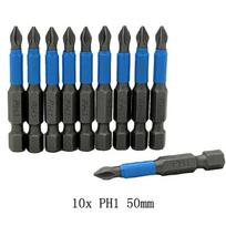 Magnetiniai atsuktuvų antgaliai Vienagalviai PH1/PH2/PH3/PZ1/PZ2/PZ3 Legiruotas plienas 10 vnt. PH1
