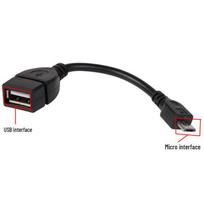 „Micro OTG“ į USB moterišką adapterį, skirtą „Android“ įrenginiams bare wire juoda