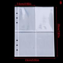 10 vnt./pakuotė A5 skaidrus nuotraukų albumo segtuvas papildomi lapeliai K-pop Lomo kortelėms, fotokortams, žaidimų kortoms A5 albumo segtuvui B