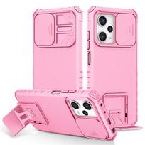 For Xiaomi Poco X5 Pro 5G Case Shockproof Armor Kickstand Phone Case For PocoX5 Pro X 5 X5Pro Slide Camera Protection Back Cover For Poco X5 5G rožinė