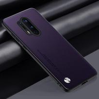 Prabangus PU odinis dėklas, skirtas OnePlus 8 Pro 8Pro Galinis dangtelis Matinis silikoninis smūgiams atsparus visiškai apsaugantis telefono dėklas, skirtas One Plus 8 Pro For OnePlus 8 Pro violetinė