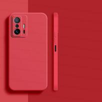 Dėklas Xiaomi 11T Pro Xiaomi 11T 12T 13T Pro 5G viršelis smūgiams atsparus prabangus skysto silikono TPU telefono galinis dangtelis Xiaomi 11T Pro For Xiaomi 11T raudona