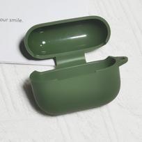 Apple AirPods Pro 2 Silikoninis Apsauginis Dėklas - Storas ir Apsaugantis nuo Kritimų Ausinių Dangtelis Thin 1.2mm with Button, Individual Pearlescent Bag tamsiai žalia spalva