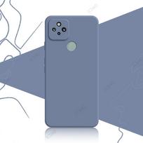 Prabangūs kvadratiniai skysto silikono dėklai Google Pixel 5 A 5A Pixel5 5G Global 360 minkšti apsaugantys nuo kritimo telefono dėklai krepšeliai Coque Pixel 5 pilka spalva