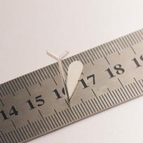 Katės akies formos nagų magnetų rinkinys Nagų dailė Katės akies 3D širdies formos magnetas širdies formų kūrimui ant nagų Nagų dailės aksesuarai Įrankiai 1PCS sidabras