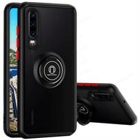 Magnetinis Laikiklis Telefono Dėklas Huawei P30 Lite P20 P40 P50 Pro Nova 5T 8i 9 10 Smūgiams Atsparus Dangtelis Huawei P30 Pro Dėklas Laikiklis P20 raudona juoda spalva