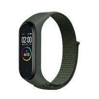 Nailoninė kilpa Xiaomi Mi Band 9 8 7 4 3 5 6 išmaniajam laikrodžiui, sportinė Correa, kvėpuojanti, pakaitinė apyrankė Miband 6 8 apyrankė Fro Mi Band 7 6 5 4 3 žalia