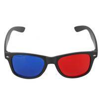 3D Akiniai Juodas Plastikinis Rėmelis Dervos Lęšiai Lengvi Lengvai Nešiojami Raudoni Mėlyni Akiniai Filmams Žaidimams