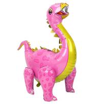 Dinozaurų balionų rinkinys Aliuminio folija 93cm Pripučiami mieli gyvūnai Gimtadienio vakarėlio dekoravimui Rožinis rožinė