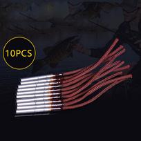 10 vnt. meškerės viršūnėlių nerūdijančio plieno 0,8 mm-1,6 mm nailoninė virvė 360° besisukantys muselinės meškerės remonto priedai 1.0mm
