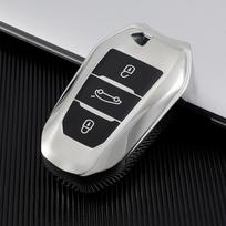 Prabangus automobilio rakto dėklas dangtelis Peugeot 2008 3008 4008 5008 308 408 508 raktų pakabukas balta