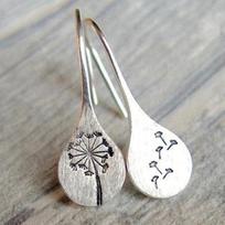 Women Vintage Earring Dandelion Design Classical Style Elegant Ear Stud Earring Jewelry 1 Pair