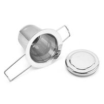 1 vnt. nerūdijančio plieno tinklelio arbatos plikytuvas su dangteliu, daugkartinio naudojimo puodelio sietelis, birios arbatos prieskonių filtras arbatinukams, puodeliams, puodeliui arbatos kavai plikyti Per Set