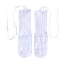 Ladies Spring and Autumn Yoga Pilates Dance Exercise Soles Non Slip Cross Strap Mid Long Leg Socks 1 pair balta