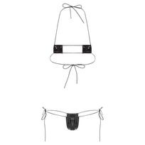 Moterų kaklą surišamas string bikini komplektas Seksualus stringas Dviejų dalių maudymosi kostiumai Vienspalviai maudymosi kostiumai One Size