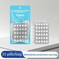 35 vnt. Dantų ortodontinis vaškas breketams Ortodontinis apsauginis nuo griežimo Maistinis dantų protezų vaškas Supakuotas individualiai Aukščiausia higiena 35pcs brown