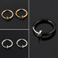 Įžymybė 3 poros Netikras Nosies Lūpų Žiedas Spyruoklinis Segtukas Auskaras Unisex Piercingas Pertvara 3 color