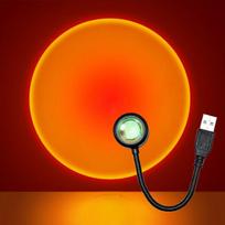 LED Saulėlydžio Lempa Naktinė Lemputė USB Projektorius Gimtadienio Vakarėlio Dekoracija Nuotaikos Apšvietimas Miegamajam Svetainei Sienai Fotografijai