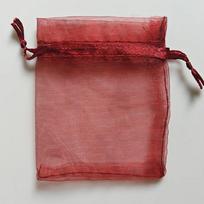 10/100 vnt. Organzos dovanų pakavimo maišelis, daugiaspalvis saldainių, papuošalų laikymo maišelis, vestuvių, Kalėdų vakarėlio dekoracija, dovanų maišeliai 7X9cm-10PCS vyno raudonos spalvos