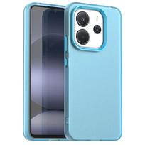 Anti-drop saldainių spalvos dėklas Xiaomi Redmi Note 14 4G, matinės skaidrios spalvos dėklas Redmi Note 14 4G, dangtelis Redmi Note 14 4G, dėklas Redmi Note 14 4G Note 14 4G(163.3mm) mėlyna
