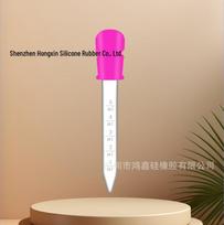 Silicone Infant Medicine Feeder 5ml, Anti-Choking Dropper with Scale rožinė raudona spalva