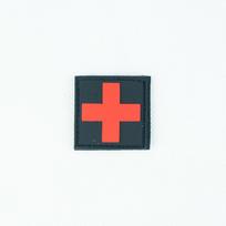 Raudonosios kryžiaus medicininis pleistras su Velcro tvirtinimu iš PVC, skirtas lauko gelbėjimui ir taktinei įrangai raudona