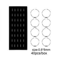 60 Stainless Steel L-Shaped Nose Studs (1.5/2.0/2.5mm) with Diamond Inlay Curve Nose Rings