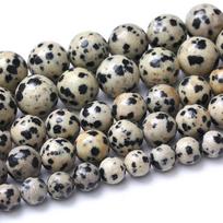 Dalmatino jaspis akmuo 4/6/8/10/12mm Raudonos Žalios karoliukai 15  gija Lygūs Laisvi Tarpiniai karoliukai Papuošalų gamybai DIY Apyrankių Priedai Dia 6mm gray