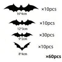 3D Waterproof black Bats Wall Decor Halloween Decor