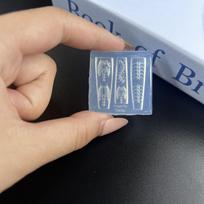 1/2 vnt. 3D šonkauliai Stuburo kaulas Akrilinė forma „Pasidaryk pats“ lėlės dizainas Skaidrus silikoninis manikiūro šablonas Nagų aksesuarai A1